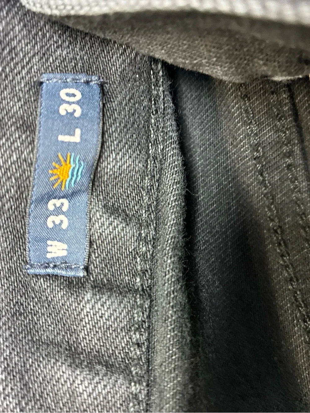 Faherty Coal Creek Wash Slim Straight Denim Jean Organic Cotton 33 x 28* Stretch